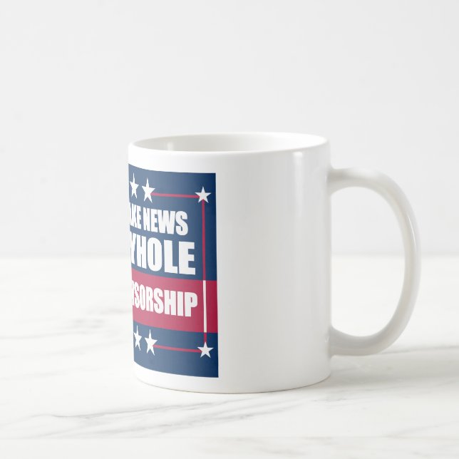 Taza De Café Falsos Recuerdos De Noticias La Censura Masiva (Derecha)