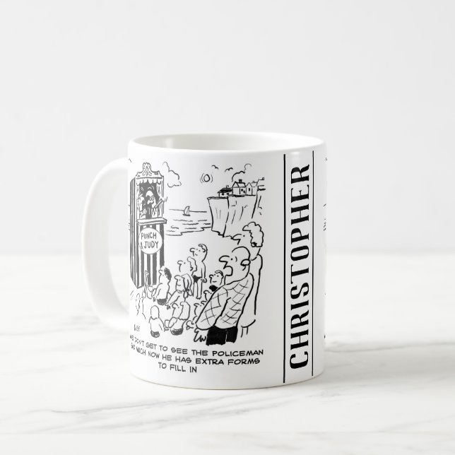 Taza De Café Faltan policías de Pundy y Judy Show (Anverso izquierdo)