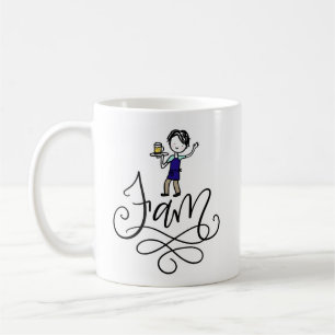 Taza De Café Fam, personalizado ilustrado y con letras a mano