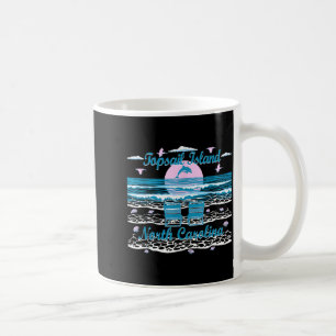 Taza De Café Familia Adorable Amante de Delfines Topsail Island