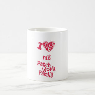 Taza De Café Familia - Amo A Mi Familia Parchwork