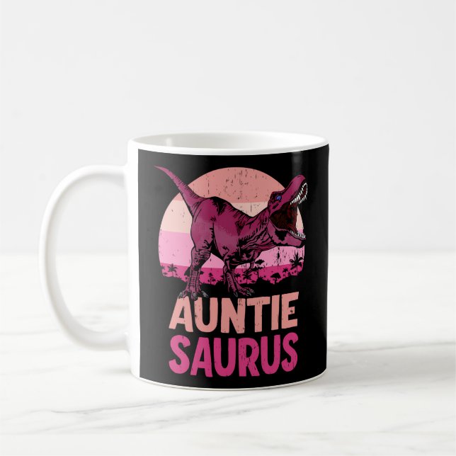 Taza De Café Familia Auntie Saurus Auntiesaurus Dinosaur (Izquierda)