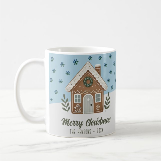Taza De Café Familia Boho Cookie House Snowflakes (Izquierda)