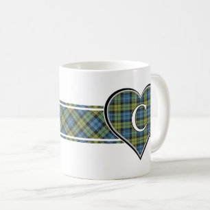 Taza De Café Familia Campbell escocesa Tartán Corazón