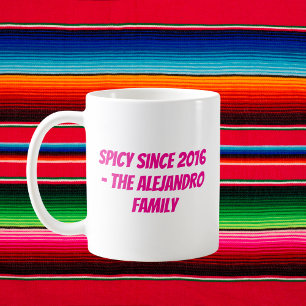 Taza De Café Familia Cinco de Mayo personalizada