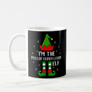 Taza De Café Familia coincidente Soy el Roller Derby Elf Christ