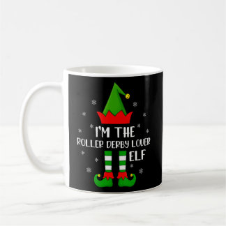 Taza De Café Familia coincidente Soy el Roller Derby Elf Christ