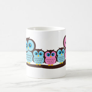 Taza De Café Familia de búhos de cinco