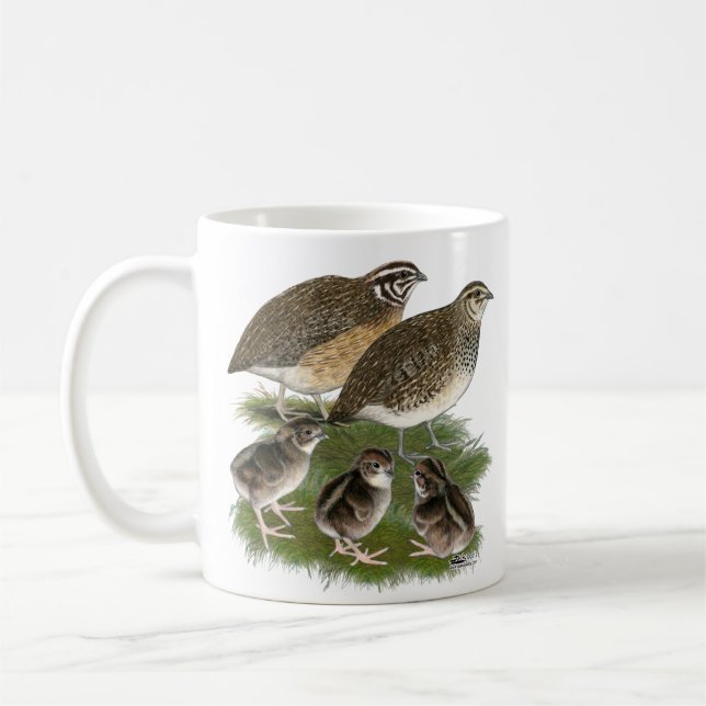 Taza De Café Familia de codornices Coturnix (Izquierda)