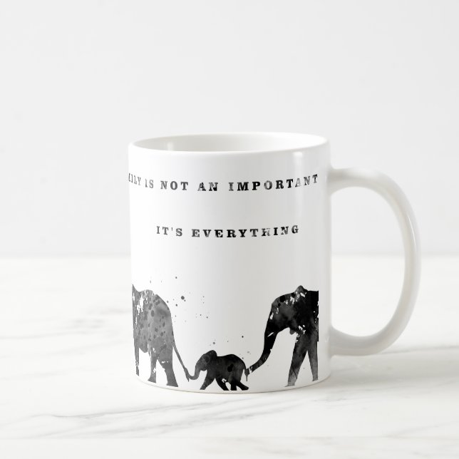 Taza De Café Familia de elefantes (Derecha)