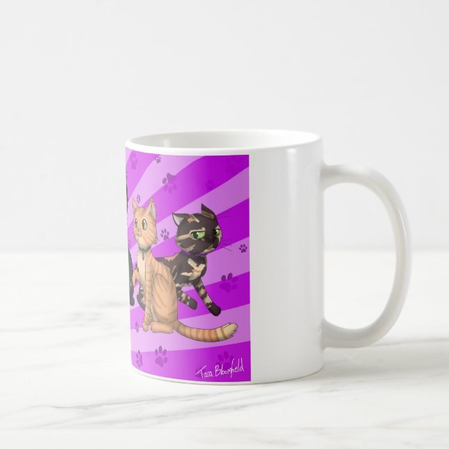 Taza De Café Familia de gato (Derecha)