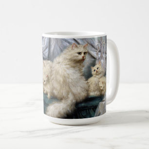 Taza De Café Familia de gatos blancos, Carl Kahler