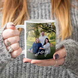Taza De Café Familia de la Alegría personalizado 2 Foto 2 lados