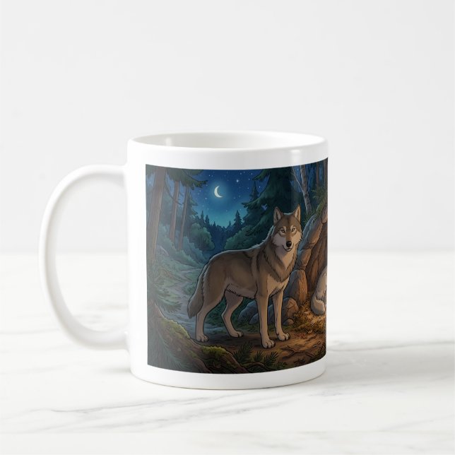 Taza De Café Familia de Lobos   (Izquierda)