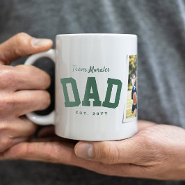 Taza De Café Familia de papá del equipo nombre de un foto depor