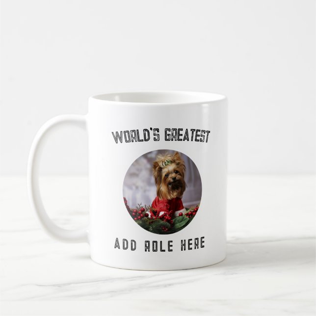 Taza De Café Familia de regalo de foto mamá papá abuelo (Izquierda)