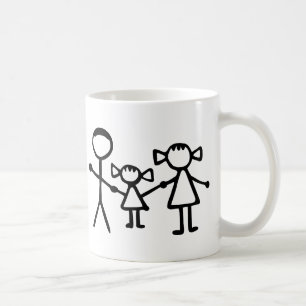 Taza De Café Familia de Stickman