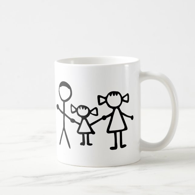 Taza De Café Familia de Stickman (Derecha)