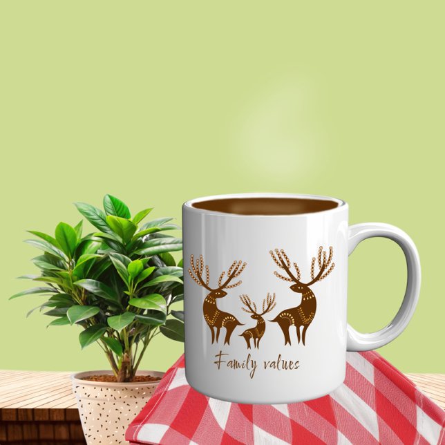 Taza De Café Familia Deers (Subido por el creador)
