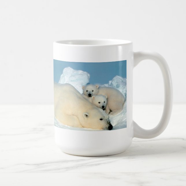 Taza De Café Familia del oso polar (Derecha)