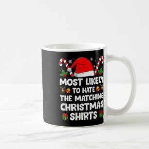 Taza De Café Familia divertida de Navidades que coincidan con e