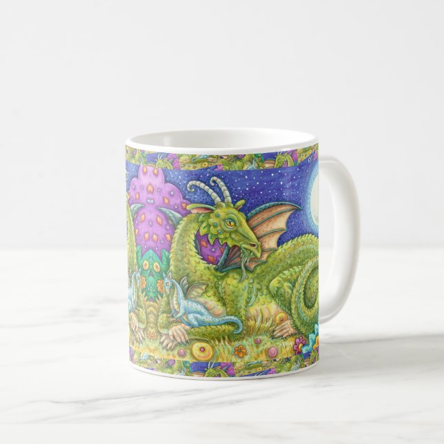 TAZA DE CAFÉ FAMILIA DRAGON DE LA PRÓXIMA GENERACIÓN, FANTASÍA  (Anverso derecho)