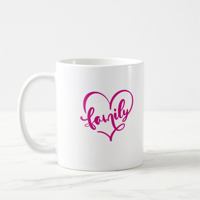 Taza De Café Familia en rosa (Izquierda)