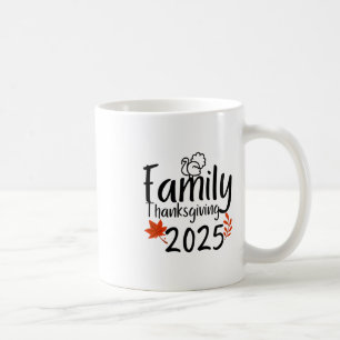 Taza De Café Familia Equipo de Acción de Gracias 2025 Agradecid