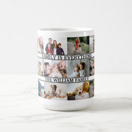 Taza De Café Familia es todo Collage de fotos Nombre personaliz