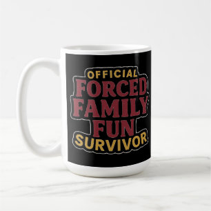 Taza De Café Familia forzada sobreviviente de diversión, conmoc