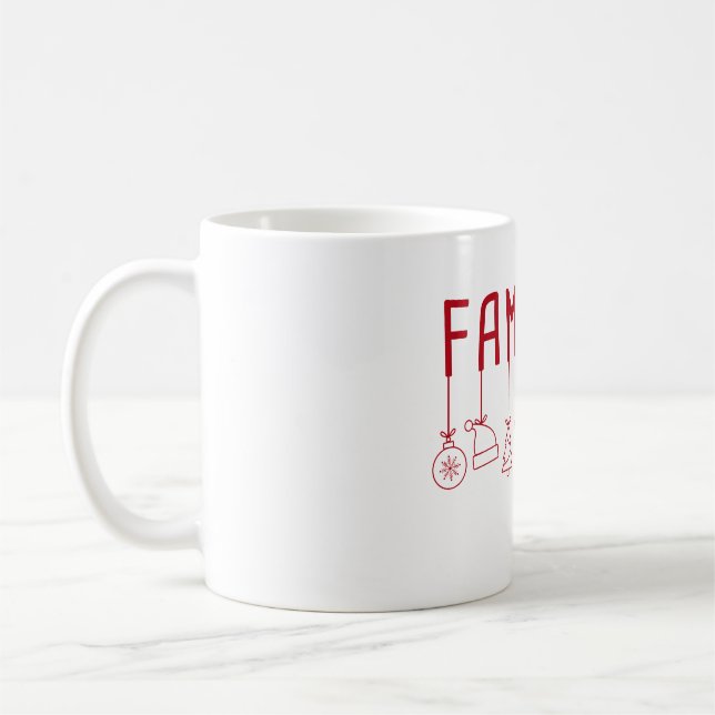 Taza De Café Familia italiana - Navidades familiares a juego (Izquierda)