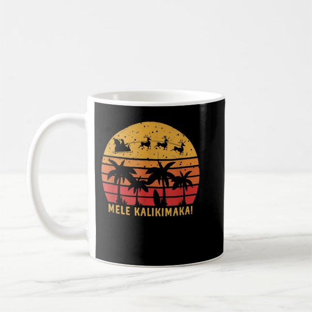 Taza De Café Familia Navidades retro de Mele Kalikimaka va (Izquierda)
