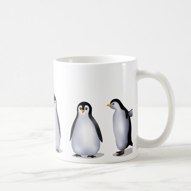 Taza De Café Familia Penguin (Derecha)