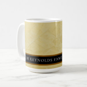 Taza De Café Familia personalizada de estuco veneciano del sol