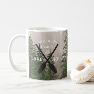 Taza De Café Familia Personalizada Nombre Casa Lago