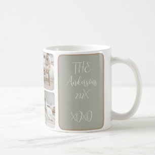 Taza De Café Familia personalizado Multifoto 3 Collage Holiday