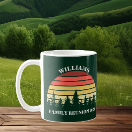 Taza De Café Familia personalizado Reunión Selva Sunset Keepsak