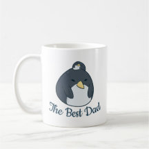 Familia Pingüino Mejor Papá Personalizado