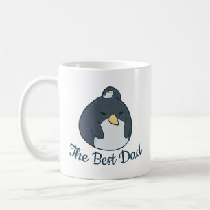 Taza De Café Familia Pingüino Mejor Papá Personalizado