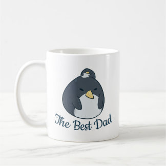 Taza De Café Familia Pingüino Mejor Papá Personalizado