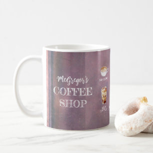 Taza De Café Familia Rustic Coffee Shop o Purple comercial
