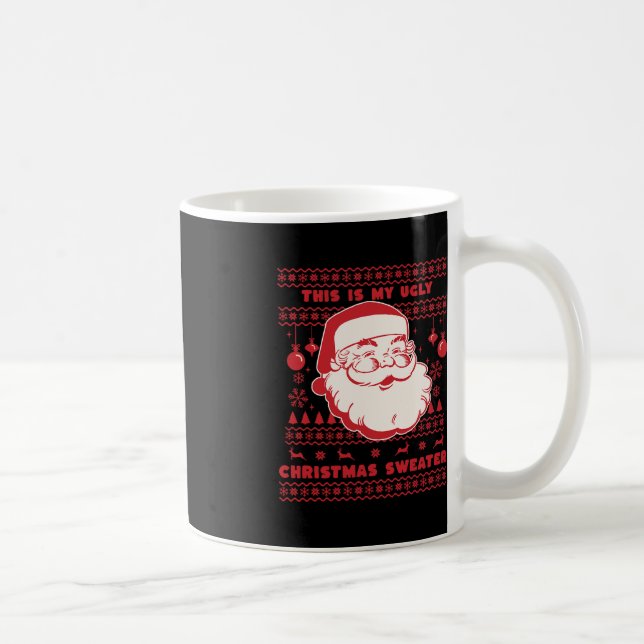 Taza De Café Familia Santa Xmas no tan feo Navidades (Derecha)