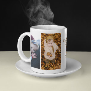 Taza De Café Familia Simple Collage Amor Moderno Abuela Mamá