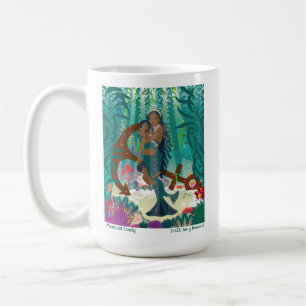 Taza De Café Familia Sirena (piel y ojos marrones) Mug