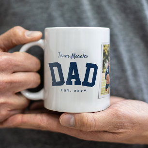 Taza De Café Familia Team dad nombra a una marina de foto depor