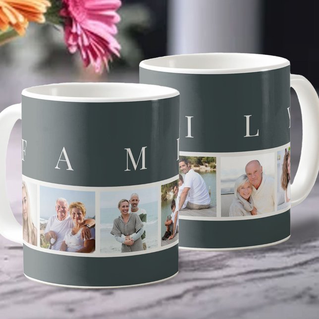 Taza De Café FAMILIA Tipografía moderna y Personalizado 6 pizar (Subido por el creador)