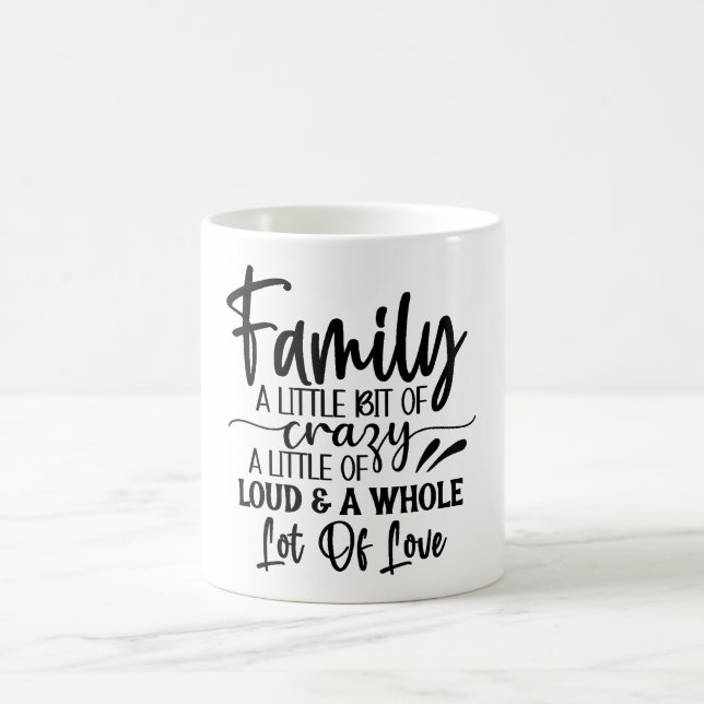 Taza De Café Familia Un Poco Loca Mug Clásica (Centro)