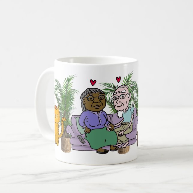 Taza De Café Familia y amigos furtivos (Anverso izquierdo)