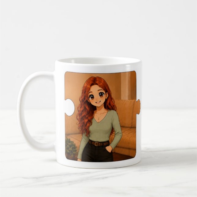 Taza de café familiar personalizable editable (Izquierda)