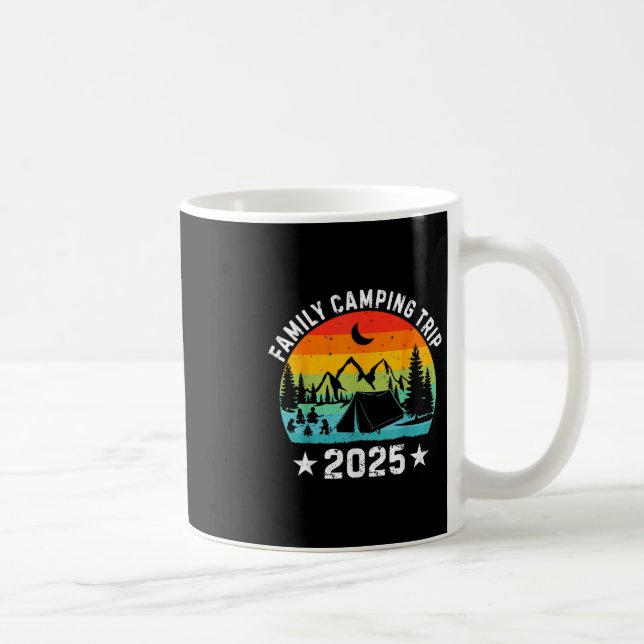 Taza De Café Family Camping Trip 2025 Matching Crew Summer Vaca (Derecha)
